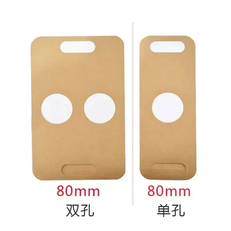 50pcs Disposable Milk Tea Handheld Cup Holder Thick Kraft Paper Takeaway Portable Package Creative Coffee Paper Cup Handle