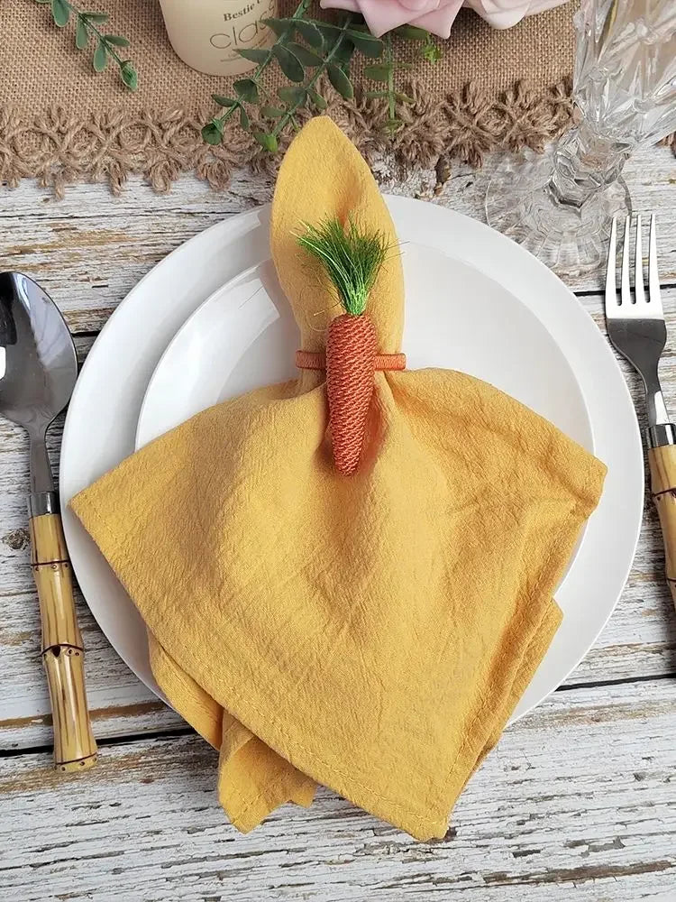 Set of 6 Cotton Dinner Cloth Napkins 30x45cm Soft Washable Perfect for Weddings Parties Christmas Birthdays and Family Gathering