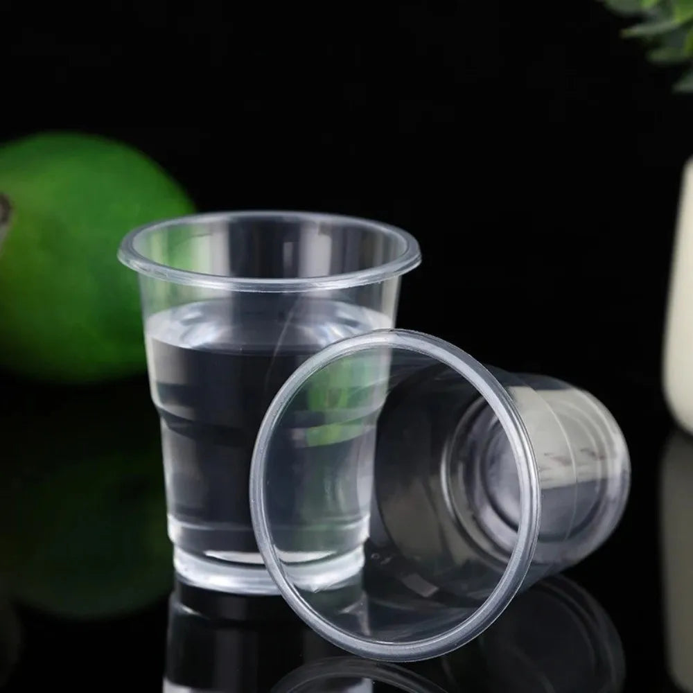 50Pcs 180ml Disposable Plastic Cups Transparent Food-grade PP Clear Plastic Cups Heat-resistant Party Plastic Cups