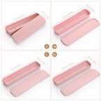 Portable Travel Tableware Eco-friendly Storage Box Case Food Grade Dinnerware Kitchen Fork Spoon Box Kid Cutlery Set Organizer