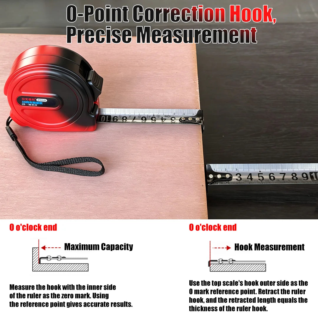 5/7.5/10M meter measuring tape Self-locking high strength steel measuring tape high precision wear-resistant measuring tool