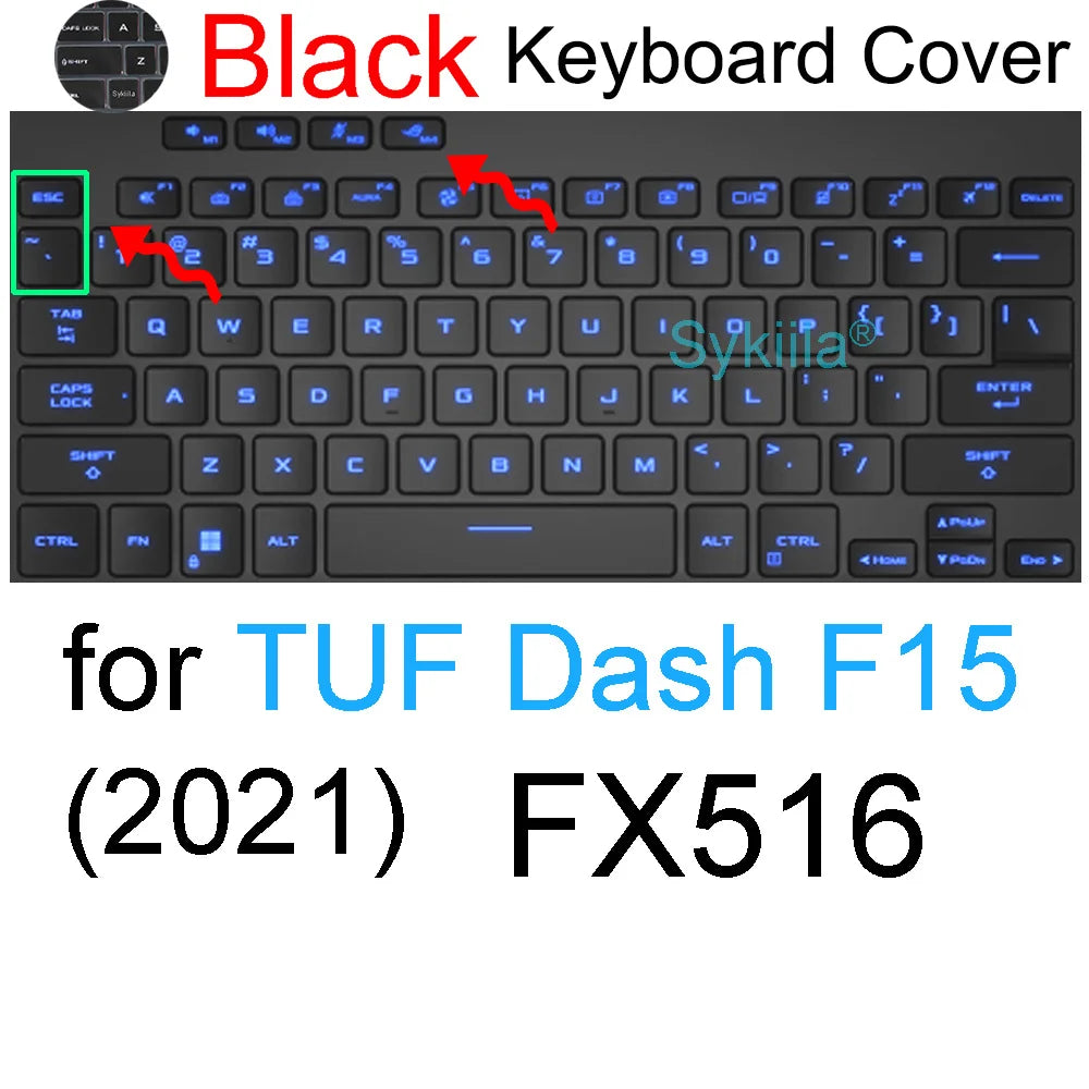 Keyboard Cover for ASUS TUF Gaming A15 A16 A17 A18 F15 F16 F17 FX507 FX607 FA608 FA808 FX608 Silicone Protector Skin Case 15 16