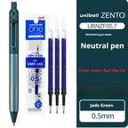 Japanese uni-ball ZENTO Gel Ink Pen Limited Flow Model Metal Push Ultra-Smooth Writing 0.38/0.5mm Signing for Students Business