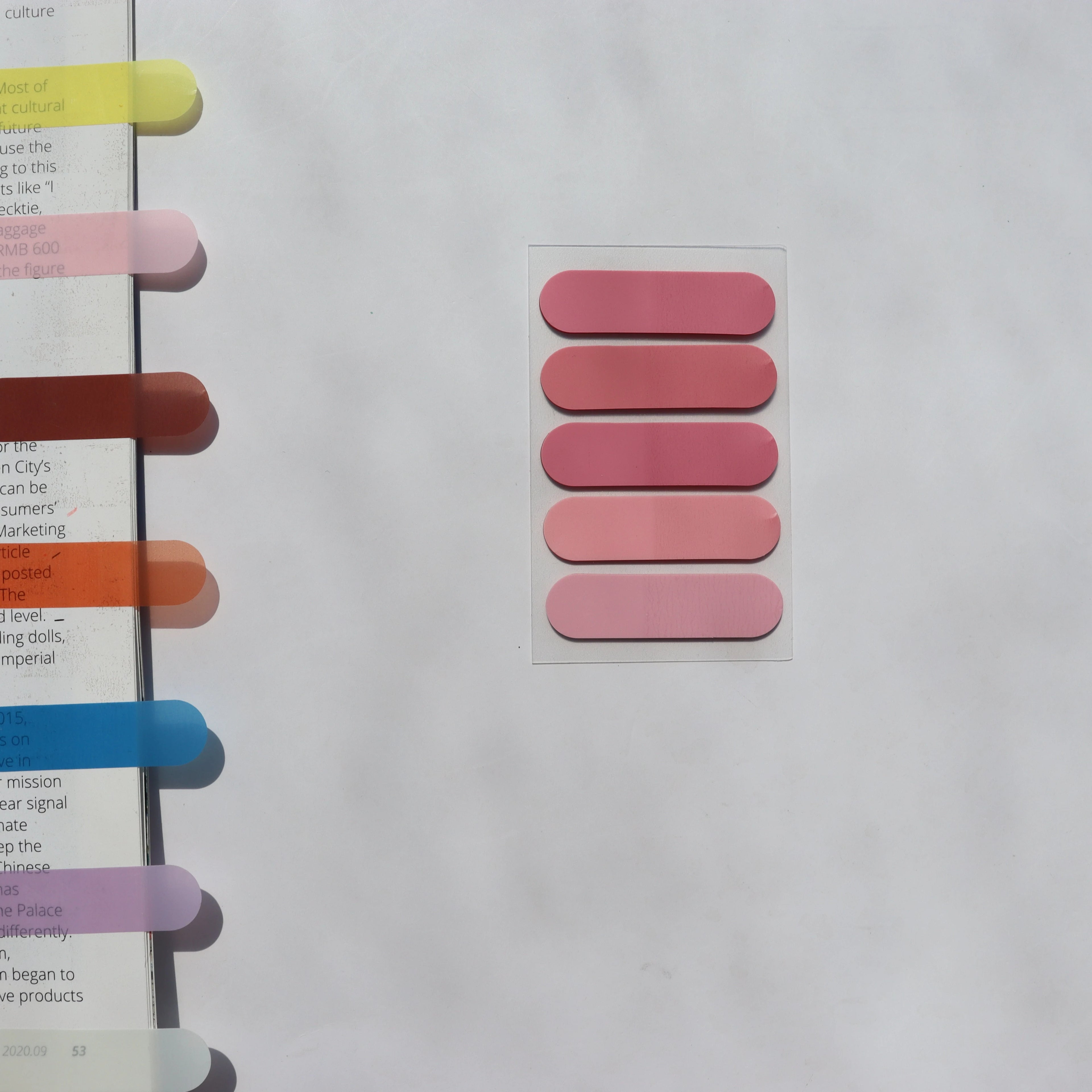 100 Sheets Transparent Sticky Notes Self-Adhesive BookMarker Annotation Reading Book Clear Tab Kawaii Cute Stationery