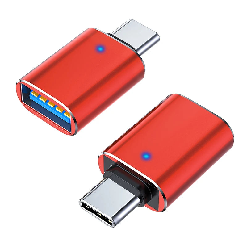 Type C To USB 3.0 Adapter Metal Charging Stable Data Transmission File Reading Light for Iphone Macbook Xiaomi Samsung Connector
