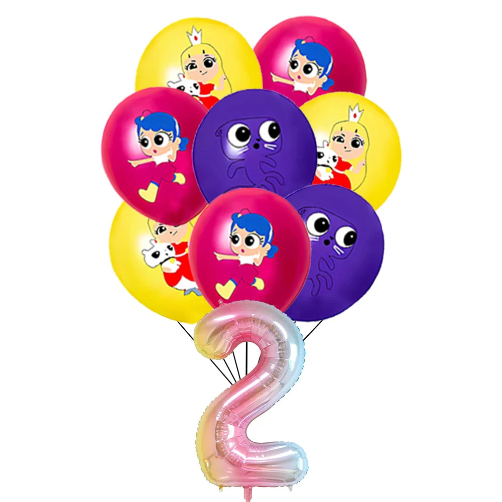 True Rainbow Kingdoms Birthday Party Decoration Disposable Tableware Balloons Paper Plate Napkins kids Baby Shower Supplies