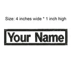4 Inches Wide Customized Name Small Tag Embroidery Patch Arial Font Iron On Sew On Clothing Left Chest Tell Us Need What Texts