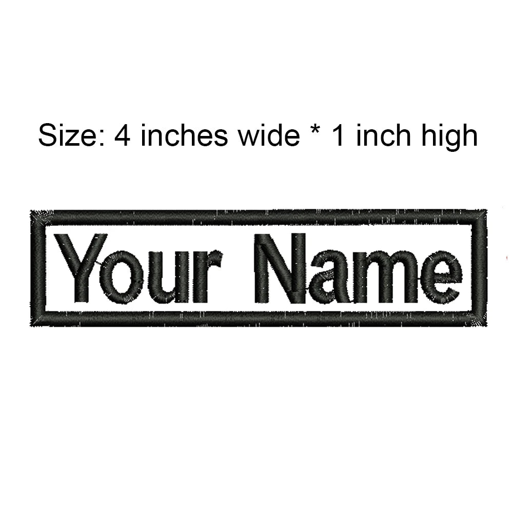 4 Inches Wide Customized Name Small Tag Embroidery Patch Arial Font Iron On Sew On Clothing Left Chest Tell Us Need What Texts