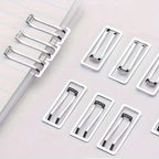 10pcs Square Thickened Binder Clips - Metal Paper Clips - Office Supplies For Documents, Notes & Bookmarking
