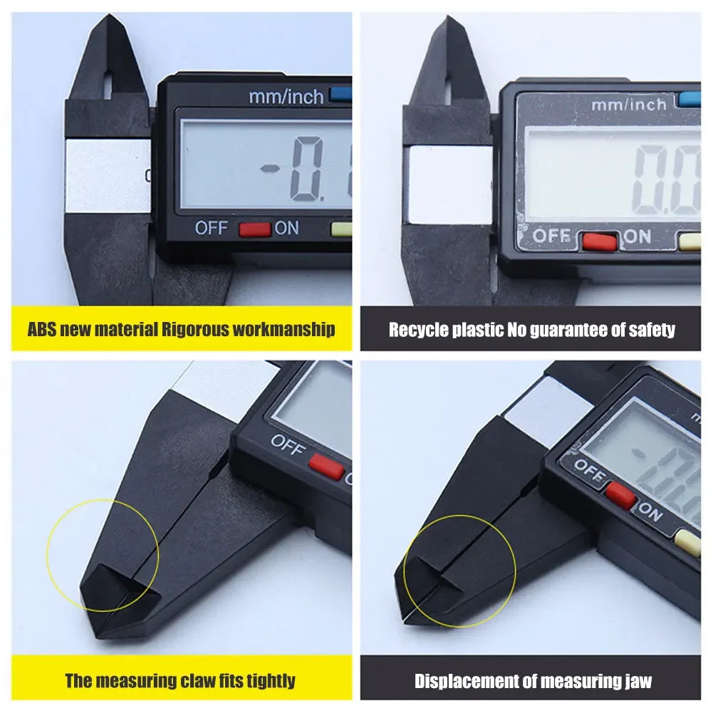 Digital Electronic Vernier Caliper 150mm Tattoo Eyebrow Ruler Measuring Tool 6 Inch LCD Microblading Micrometer Measurement Tool