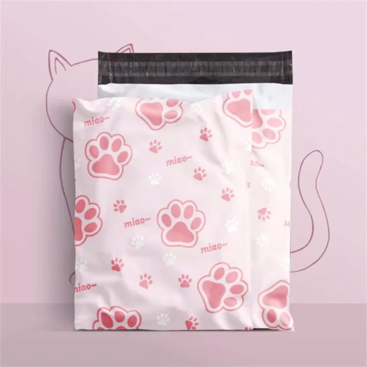100PCS 9.8x13in Poly Mailer Adhesive Envelope Bag DIY Women Girl's Gifts Wedding Anniversary Plastic Mailing Packaging Pouches