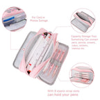 Large Capacity Pencil Case 3 Compartment Multifunctional Pen Bag for Girls Boy School Student Office Stationery Organizer