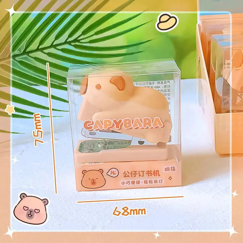 school supplies stationery Stapler school useful offices accessories binding supplies  cute capybara mini stapler Binding machin