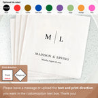 Personalized Paper Napkins for Wedding Custom Napkins of Your Text 50-500pcs Disposable Napkins for Cocktail Party Hen Party