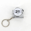 Portable Mini Tape Measure Retractable 2m Mild Steel Keychain Design Small Household Measuring Tool for DIY Crafting and Sewing