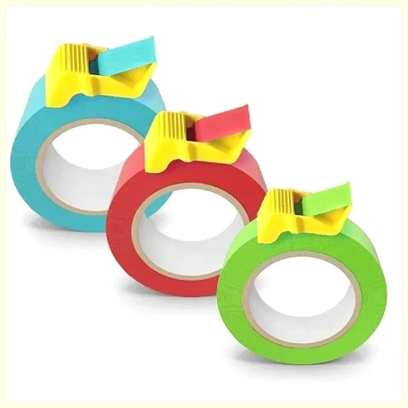 3-Pack Portable Tape Cutter Dispenser for Painter Craftsman DIY Craft Easy Tape Divider