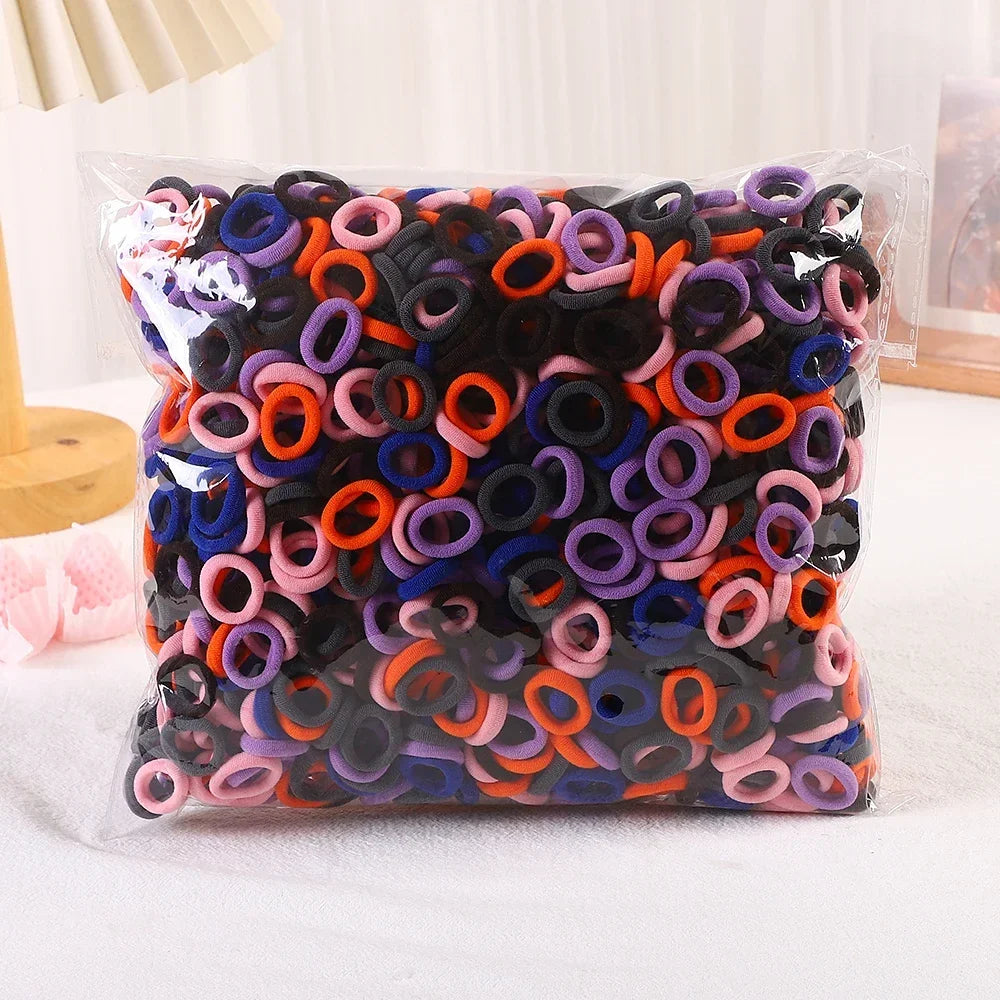 50/300/500 pcs Girls Colorful Elastic Hair Bands Ponytail Hold Hair Tie Rubber Bands Scrunchie Hair Accessories Bands for Girls