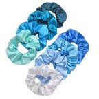 12/8pcs Premium Satin Large Intestine Hair Bands for Women Hundreds of Fabric Rubber Bands Hair Accessories
