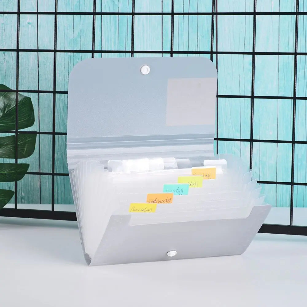 13 Pockets A6 Accordion Storage Pockets Paper Organizer File Classify Filing Box Document Holder Self Standing Briefcase