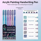 Languo 90 Colors Painting Acrylic Gel Pens Large Capacity Ink Pen for Drawing Diary Diy Coloring Doodling Painting Art Supplies