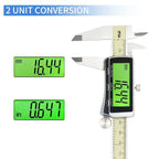 SHAHE Backlight Digital Caliper 0-6"/0-150mm Electronic Vernier Caliper Measuring Tool Digital Micrometer with Large LCD Screen