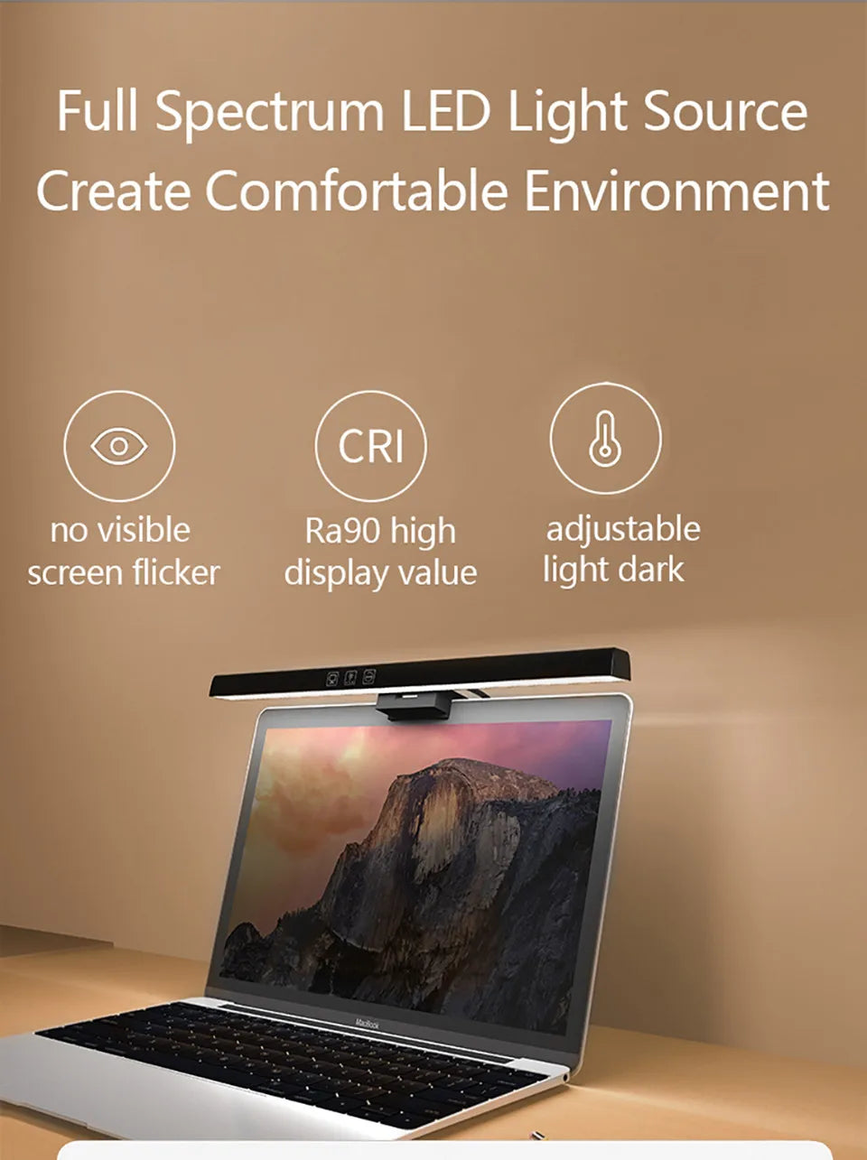 Led Monitor Light Bar Computer Lamps Reading Light Screen Hanging Desk Light Stepless Dimming Monitor For Bedroom Study Room