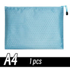 A4/A6 Pencil Bag Zipper Pouch Document Puzzle Bag Waterproof Zip File Folders Pencil Case Storage Bags School Office Supplies