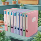 Large Capacity Foldable Plastic File Box for Office Use, Thickened A4 File Organizer, for Accounting Vouchers Resources Contract