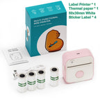 DOLEWA D5 Label Maker Inkless Sticker Printer 12-57mm Roll Paper Adjustable Thermal Pocket Printer for Photo Printing