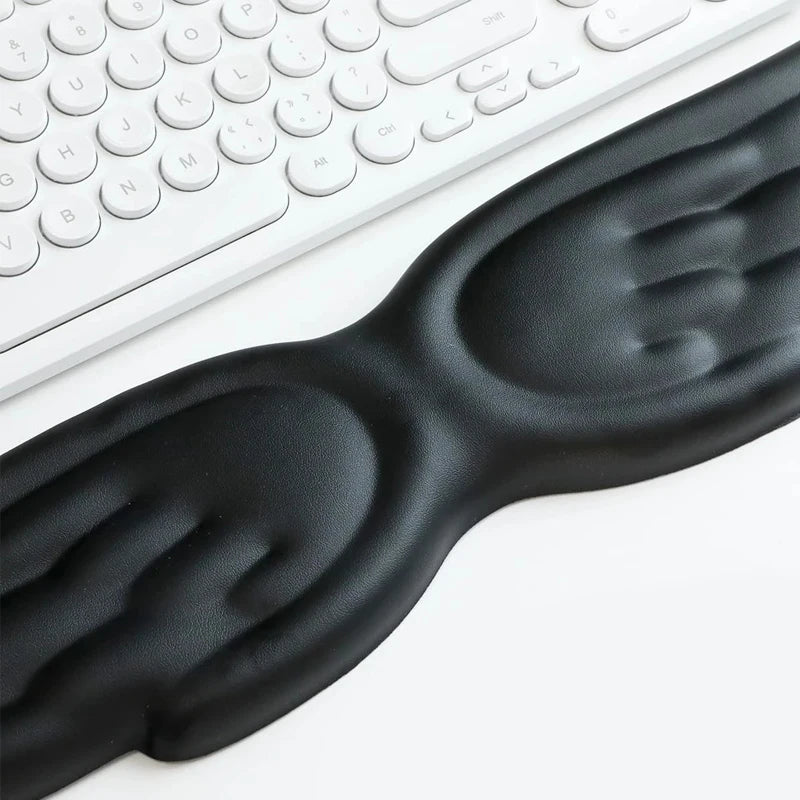 Keyboard Mouse Wrist Rest Angel Wing Memory Foam Mouse Pad Set Wrist Support Ergonomic Non-Slip for Computer Laptop Easy Typing