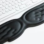 Keyboard Mouse Wrist Rest Angel Wing Memory Foam Mouse Pad Set Wrist Support Ergonomic Non-Slip for Computer Laptop Easy Typing