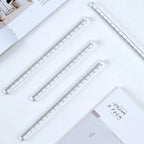 Creative 15/20/30CM Straight Ruler Transparent Acrylic Scale Ruler Cube Ruler Students Gift