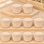 10Sets Ice Cream Bowl Disposable Dessert Cup for Ice Cream Ball Yogurt Pudding Cake Cold Soup Storage Serving Stylish Classic