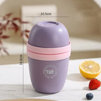 Double Layer Overnight Oats Container with Lids and Spoons Seal Breakfast Cup Milk Cup PP Large Capacity
