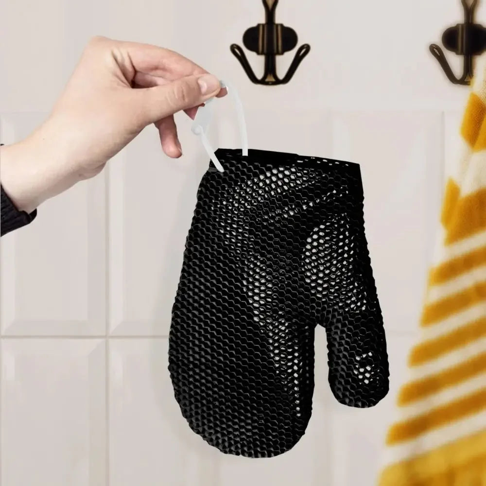 New Honeycomb TPU Exfoliating Shower Glove - Quick-Drying Body Scrubber Sponge for Bathroom
