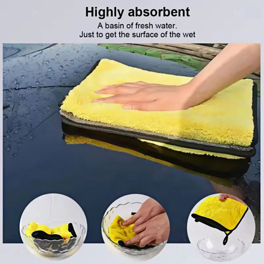 3-30PCS Car Nano Ultra Fiber Cloth Towel Microfiber Car Wash Towel Coral Fleece Towel Car Care Clean Cloth for Car Home Living