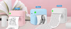Mini Portable Printer Thermal Printing Sticker Wireless Inkless Mini Pocket Printer Self-adhesive Label Printer Photo Printer