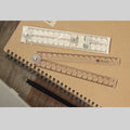 Transparent Acrylic Folding Ruler 30cm - Flexible Straight Edge Measuring Tool for Students & Office Use (Multi-Purpose Scale)