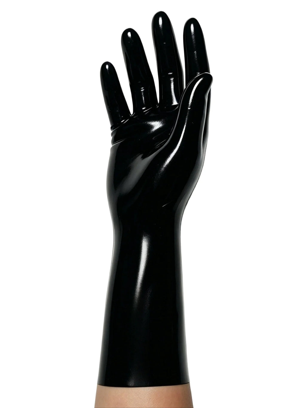 Black Latex Long Gloves Unisex Rubber Gloves Fashion Photography Props ﻿