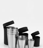 2025 4Pcs Outdoor Travel Stainless Steel Cups Mini Glasses for Whisky Wine with Case Portable Drinkware 30ml/70ml/170ml