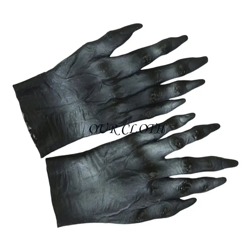 Horrific Demons Gloves Latex Werewolfs Gloves Zombied Hand Gloves Halloween Cosplay Costume Accessory for Women Men Y1AC