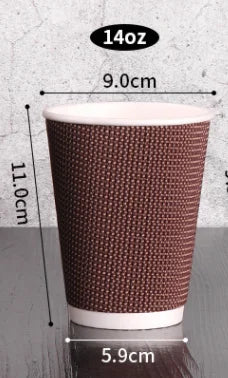100pcs/pack 8oz/14oz/16oz Disposable Thick Double-layer Hot Drink Tea Cup Coffee Paper Cup