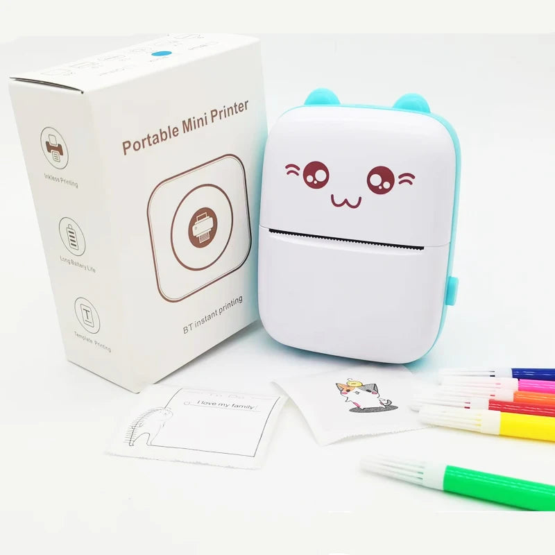 C9 mini HD printer portable sticker label Printer Bluetooth pocket thermal printer with paper for student note inkless printing
