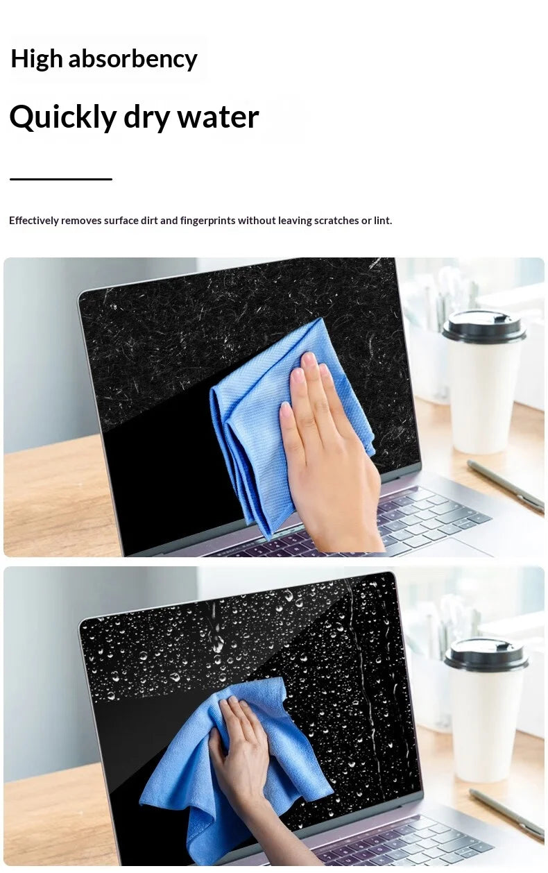 Pearl Screen Cleaning Cloth for Lcd Tv Screens, Microfiber Cleaning Cloth for Glasses, Camera Lens, Mobile Phones, Suitable for Macbook, Laptop, and Monitors, Lint-Free