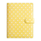 New A5 PU Leather Binder Cover with Magnetic Buckle Closure, 6 Ring Personal Notebook for Organizing Planner, Photo Card Sleeves
