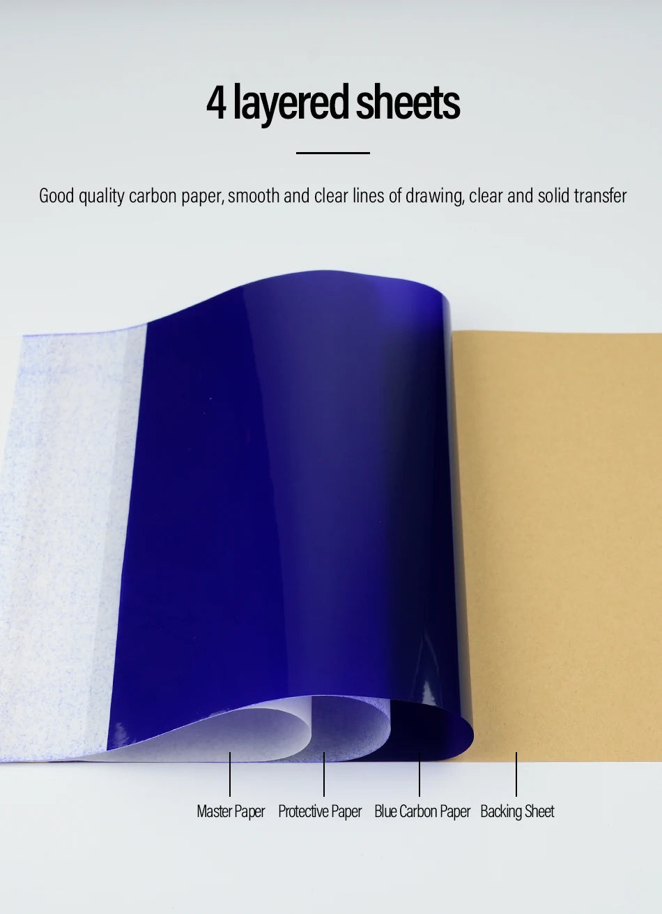 Tattoo Transfer Paper A4 Size Tattoo Stencil Paper Copy Paper Thermal Paper for Tattoo Transfer Machine or Hand Drawing