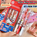 Genuine 3Pcs Kawaii Sanrio 0.5mm Gel Pens Cute Hello Kitty Cinnamoroll Kuromi Black Pen School Student Stationery Supplies Gifts