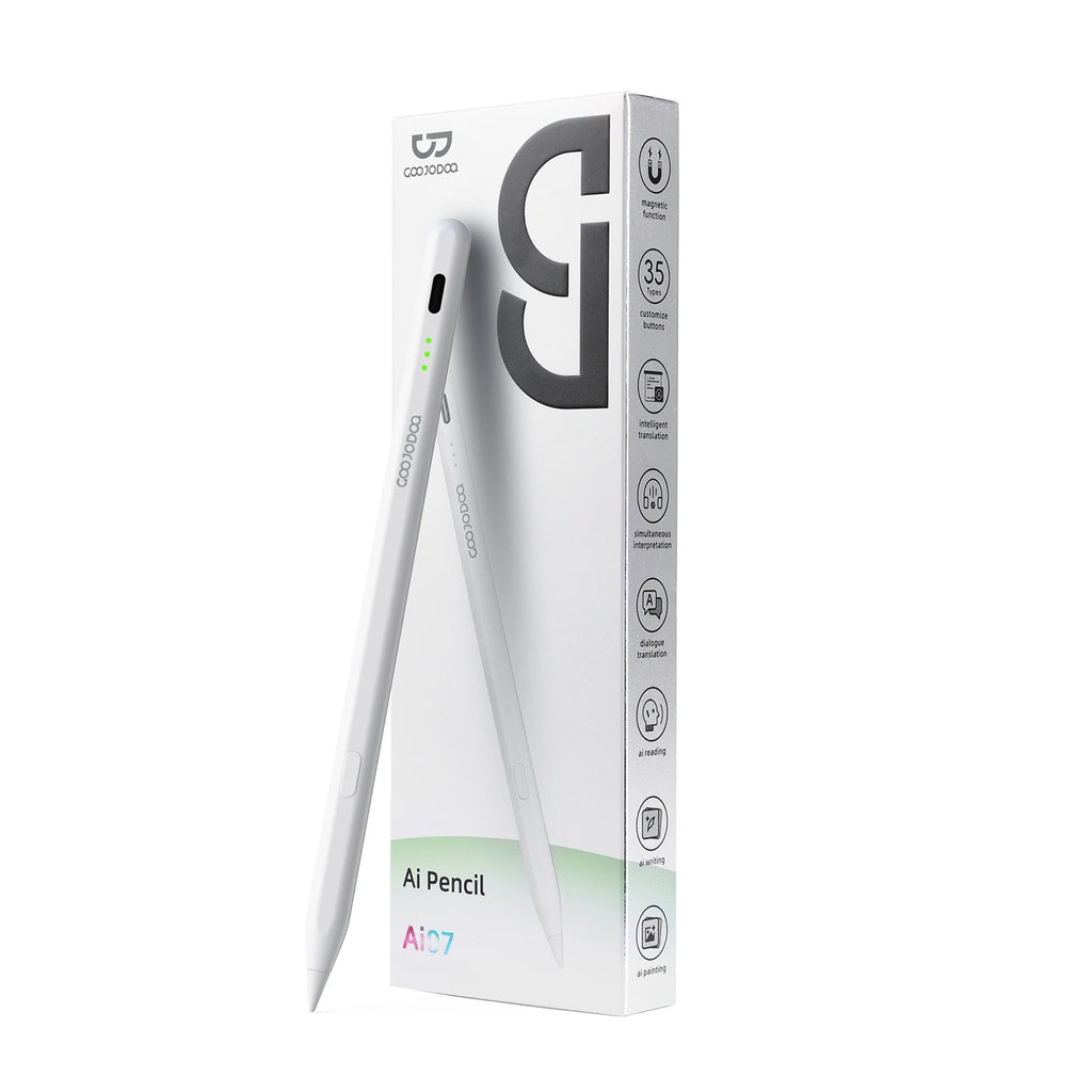 GOOJODOQ Ai07 Stylus Pen For Apple Pencil Ai Read/Write/Draw Tilt-sensitive Palm Rejection USB-C Fast Charge for ipad 2018-2025