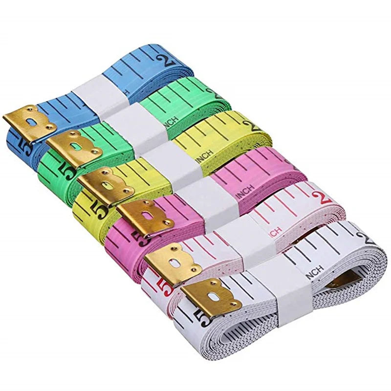 150cm/60" Body Measuring Ruler Sewing Tailor Tape Measure Centimeter Meter Sewing Measuring Tape Soft Random Color