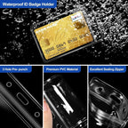 50/20/10PCS Transparent Name ID Badge Holder Waterproof Thick Vertical Business Card Holder Protectors with Resealable Zip